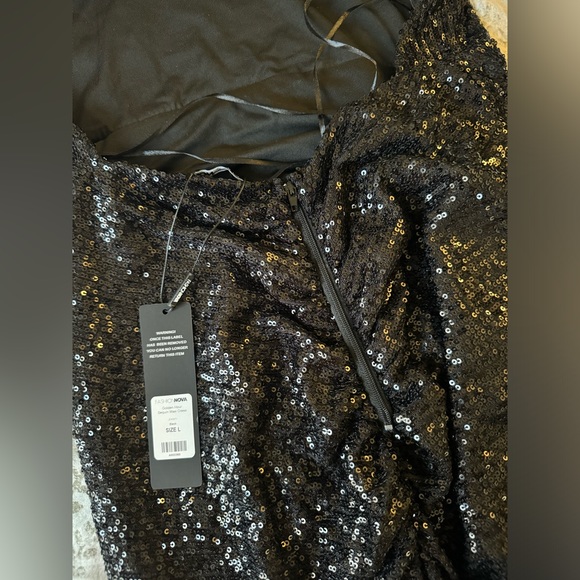 FASHIONOVA Black Golden Hour Sequin Maxi Dress. NEVER-worn NWT - Picture 5 of 10